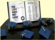 Chocolate Graduation, even the caps are chocolate.